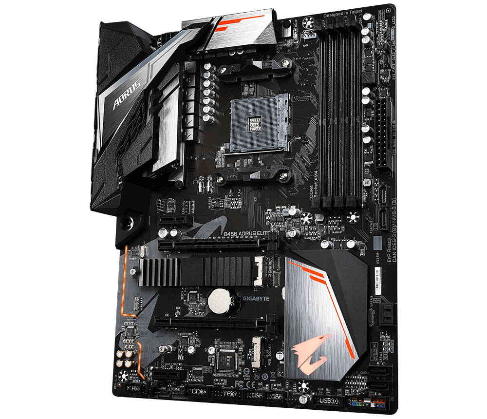 Bekijk afbeelding 3 van Gigabyte AM4 B450 AORUS Elite V2 - DDR4/2xM.2/HDMI/ATX
